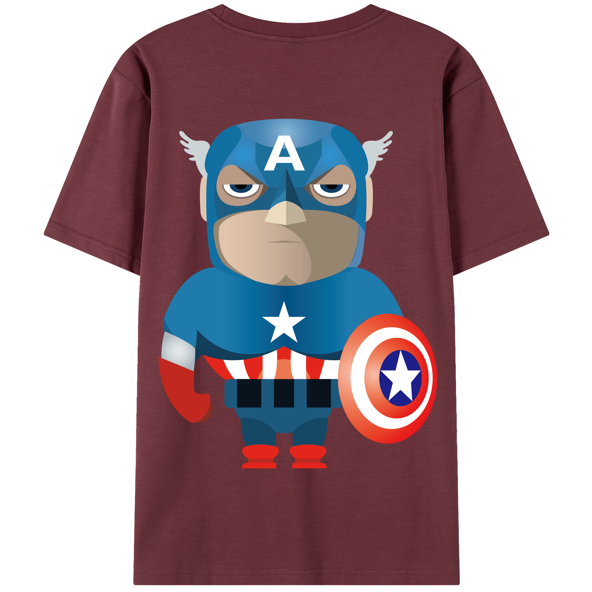 （画像用） アベンジャーズ The Avengers 綿100％半袖Tシャツ（背面プリント）